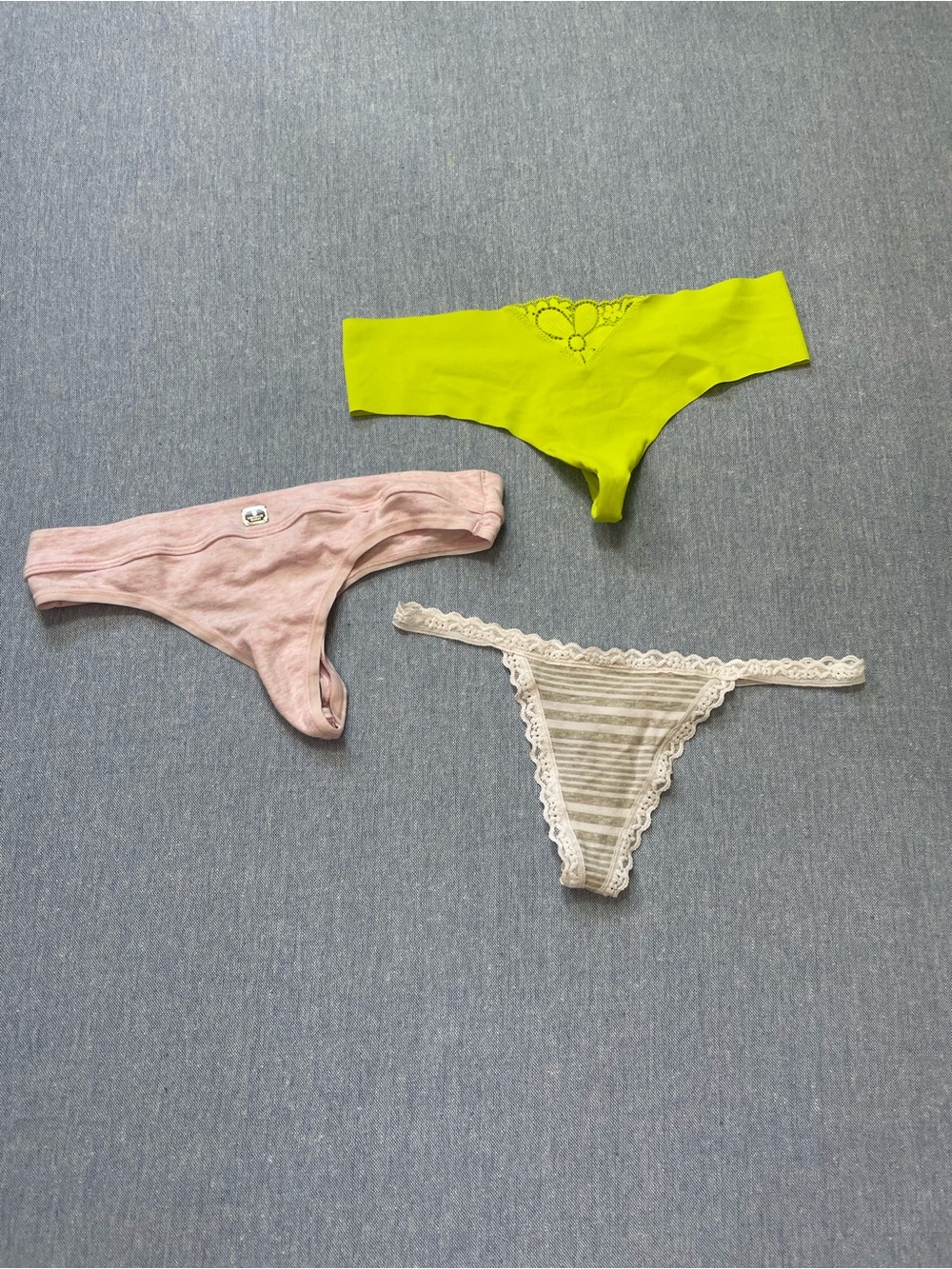 3 Pairs of Victoria’s Secret and Aerie Thong Undies Underwear Intimates